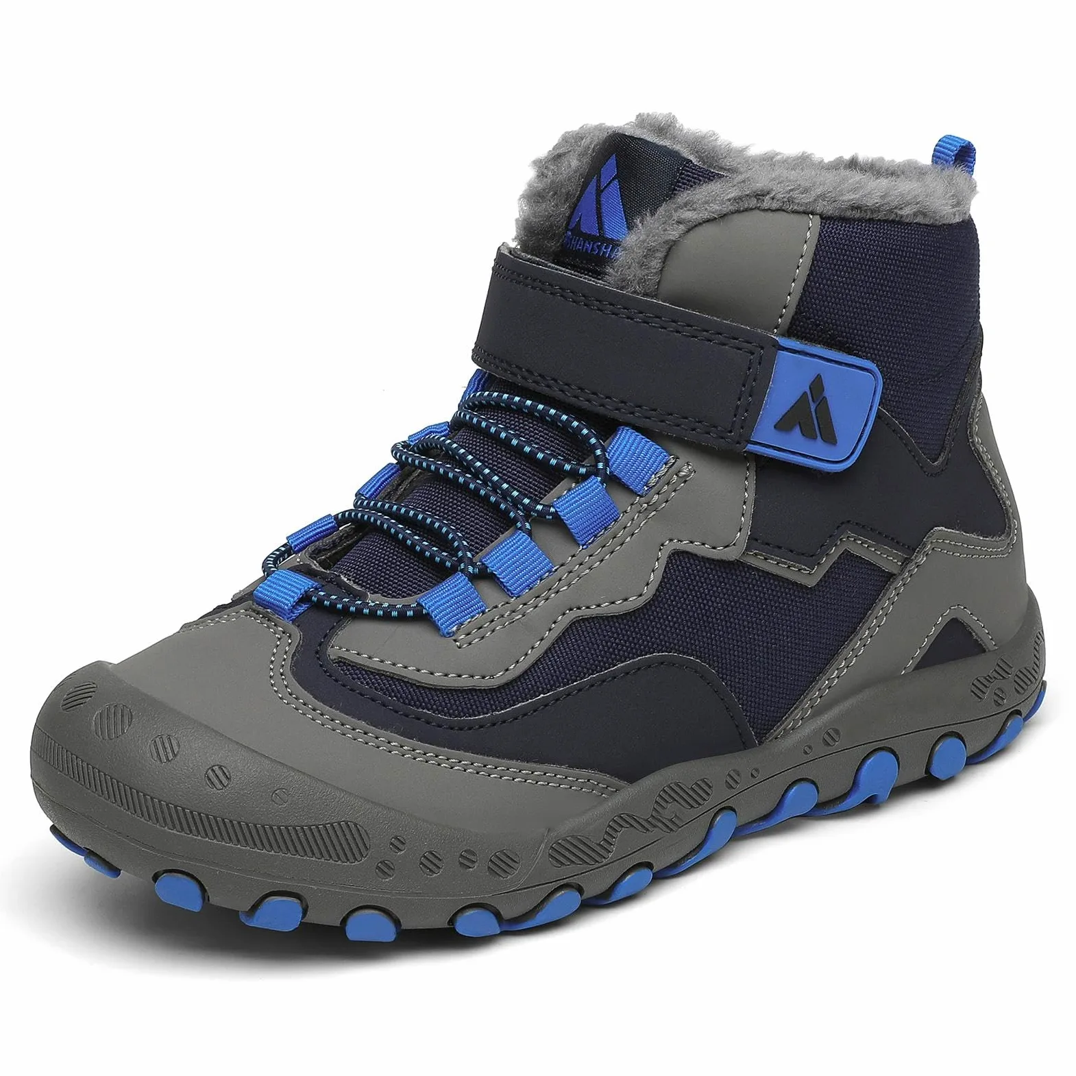 Mishansha Botas de Nieve Niño Botas Antideslizantes, Azul 31 | Forro cálido, cierre de autollenado, puntera reforzada, suela con dibujo, colegio, paseos, nieve