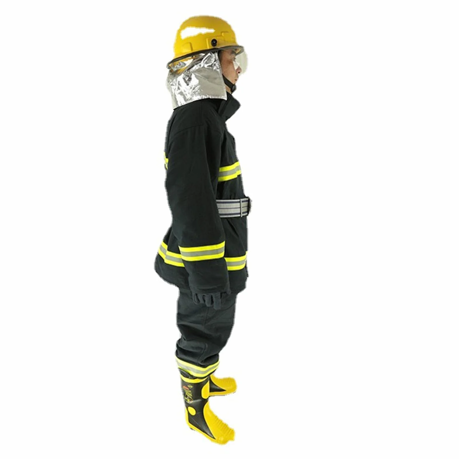 Traje, Chaqueta Retardante y Pantalón con Aislamiento de 4 Capas para Alta Visibilidad en Entornos Laborales Peligrosos