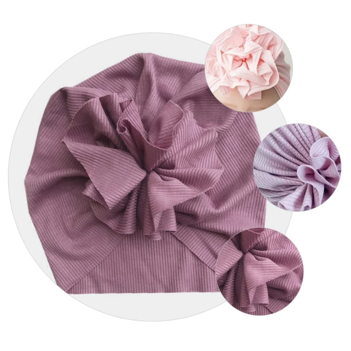 Gorra De Flor De Bebe Diadema para Niños Sombrero Anudado Recién Nacido Gorro Bebe Recien Nacido Gorritos Bebé Recién o Gorro De Bebé De Hilo De