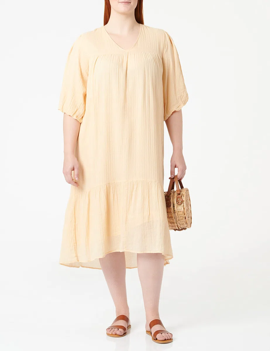Noa Noa Baumwolle Sommer Kleid Vestido para Mujer