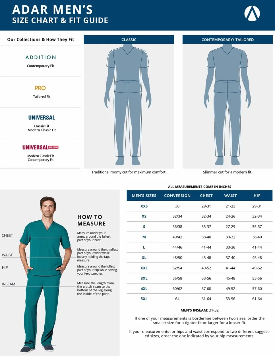 Adar Pop Bata de laboratorio - Bata de laboratorio stretch para hombres