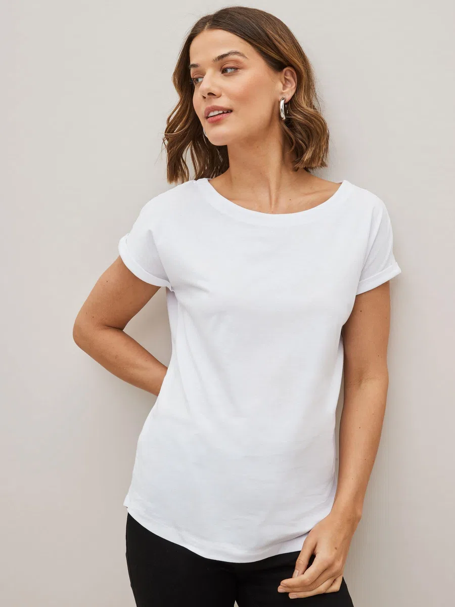 NEXT Camisetas Manga Corta para Mujer, 100% Algodón, Pack de 3 Camisetas