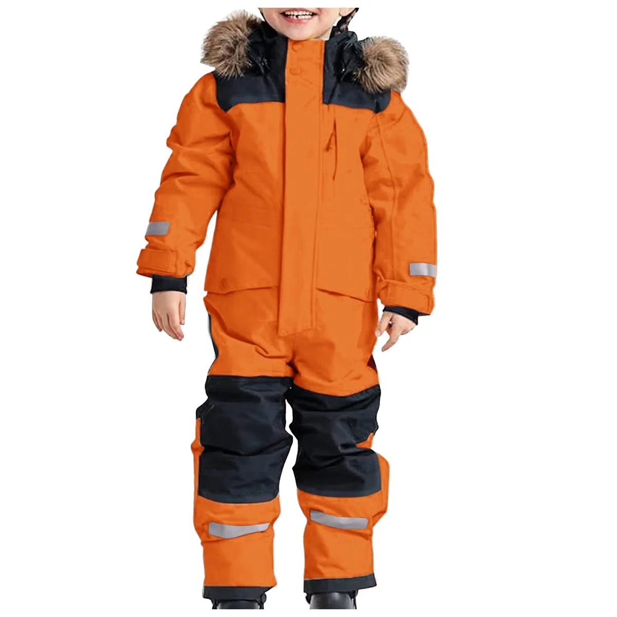 Traje de nieve para niños, traje de esquí para niños, mono térmico de esquí, mono de nieve cálido para invierno, traje de invierno a prueba de viento con capucha extraíble, traje para barro, traje