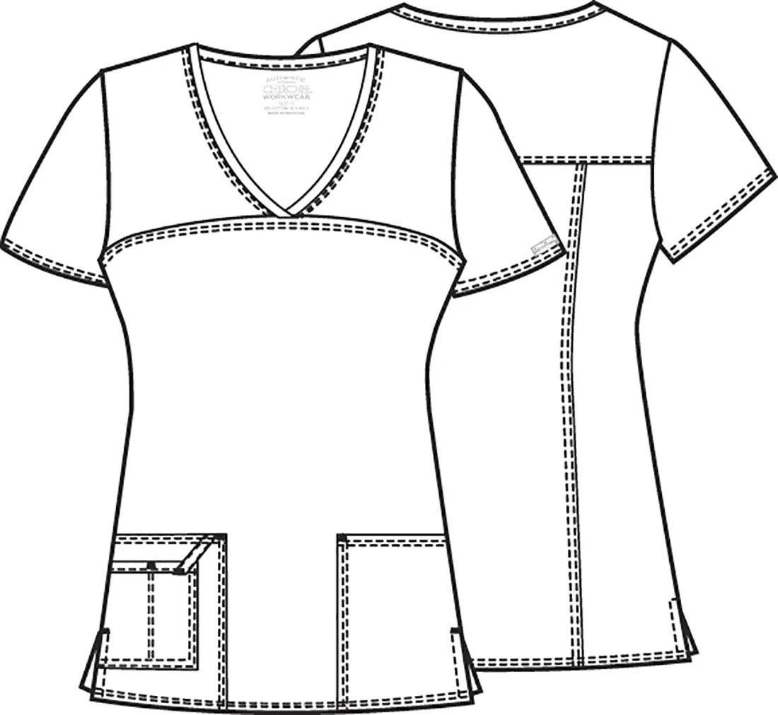 Cherokee Workwear Core Stretch V-Neck Scrubs Shirt Camisa de Traje médico para Mujer