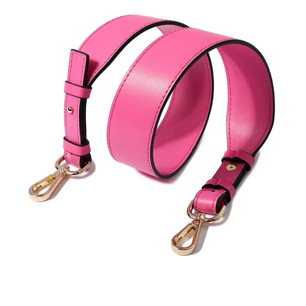 Correa Bolso Bandolera Bolso de Hombro de Cuero Desmontable con Correa Ajustable, Asas for Bolsos, Hebillas for cinturón de Repuesto, Ancho de 3,8 cm(Rose Red)