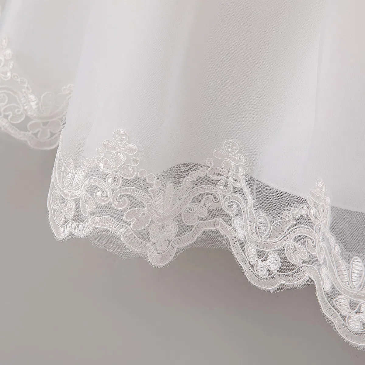 IMEKIS Vestido de dama de honor para niña, sin mangas, bordado floral, de encaje, vestido de tul, elegante, para cumpleaños, fiesta, primera comunión, vestido de fiesta