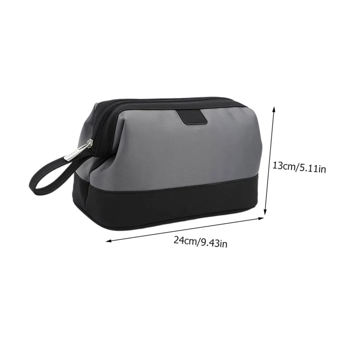 Bolsa Neceser Hombre Multifuncional con Gran Capacidad para Viaje y Almacenamiento Cosméticos Portátil Gris