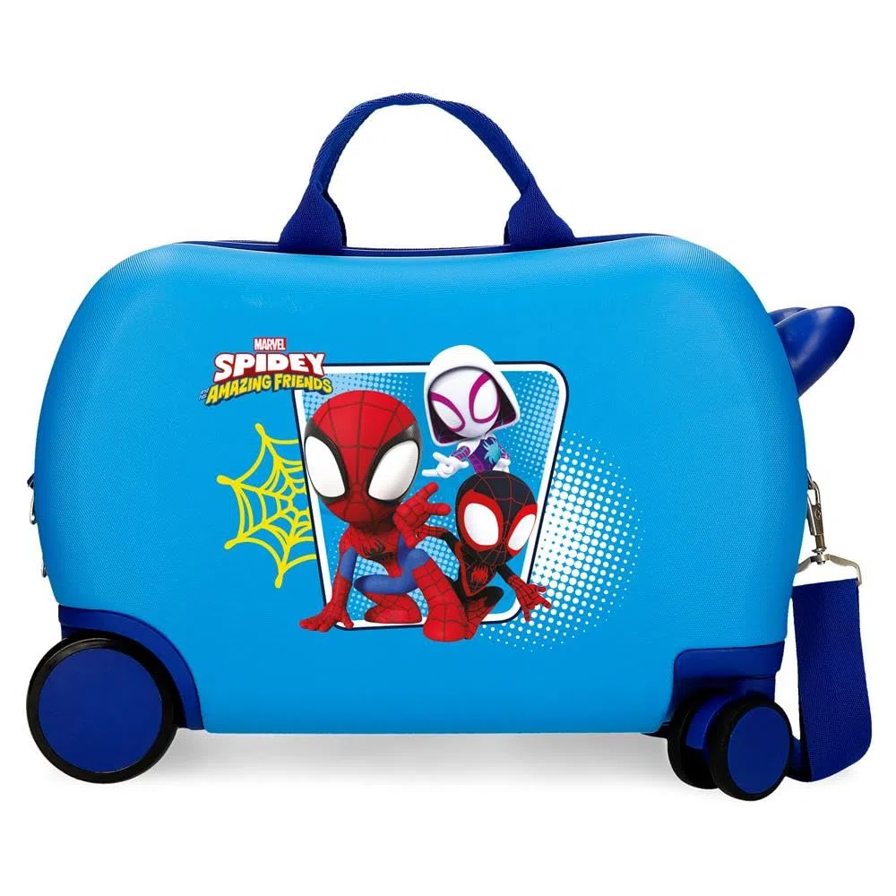 Marvel Joumma Spidey Team Up Maleta Infantil, Azul, 4 Ruedas