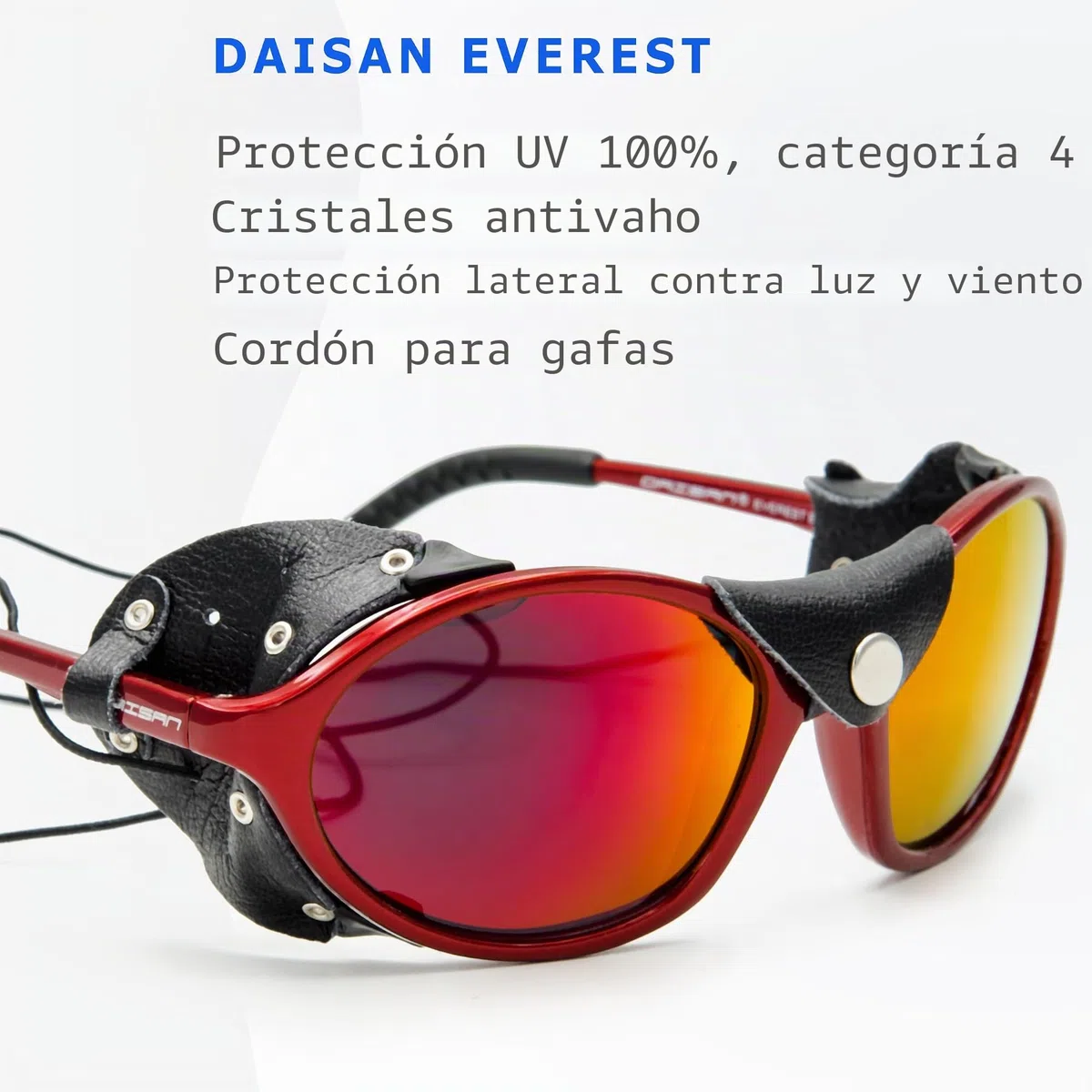 Daisan Gafas de glaciar con protección lateral, categoría 4, protección UV, para senderismo y excursiones en alta montaña