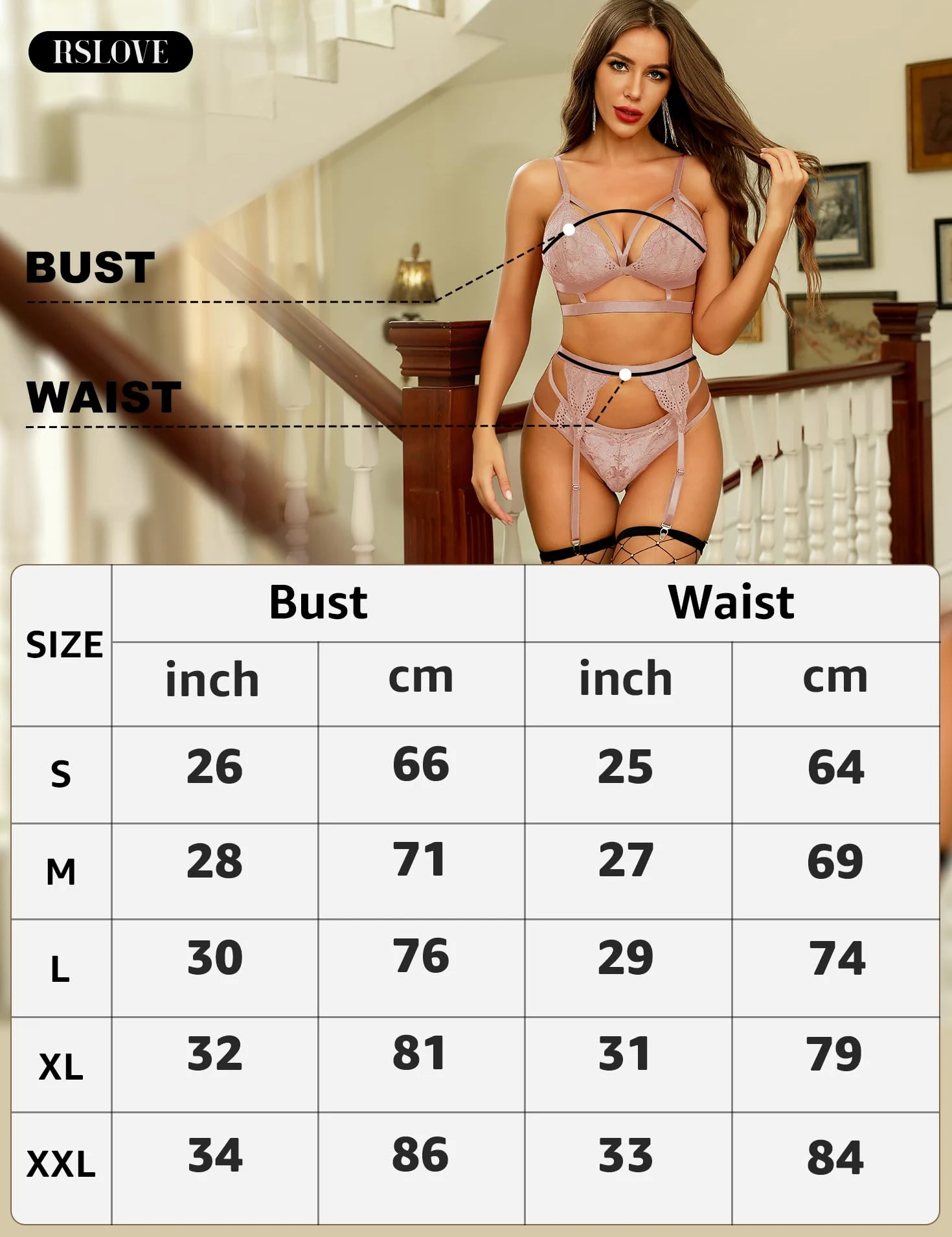 ZXLIHS Conjunto de lencería Sexy para Mujer con Sujetador y Bragas de Encaje Floral, 3 Piezas con Liguero