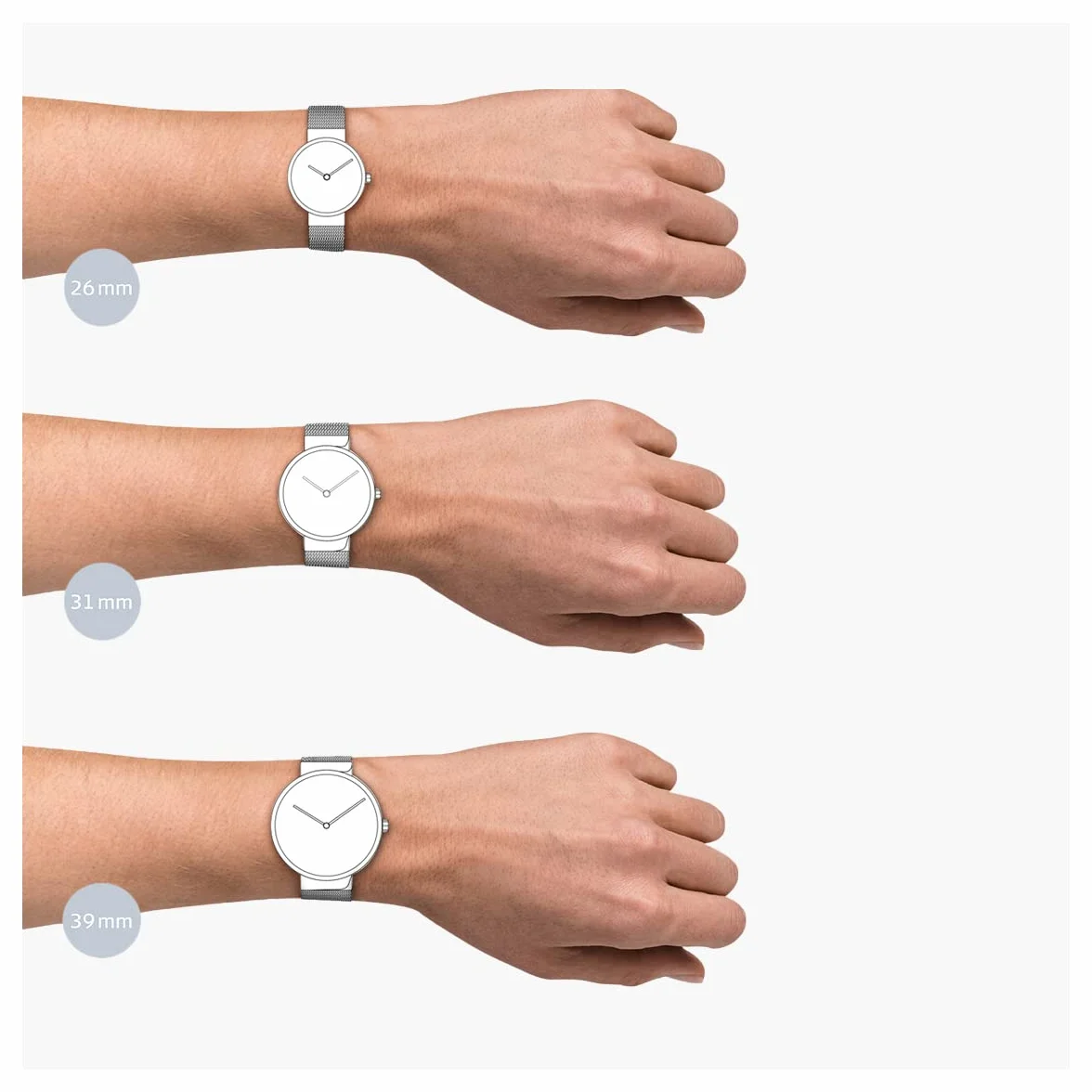 Bering 14531 Reloj de Cuarzo para Mujer con Caja de Acero Inoxidable de 31 mm y Esfera, Correa milanesa, Cristal de Zafiro y Resistencia al Agua de 5 ATM