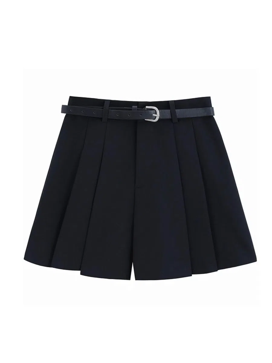 Falda Corta De Mujer - Pantalones De Falda Plisados para Mujer, Estilo Preppy De Verano, Falda De Cintura Alta, Pantalones Cortos De Falda De Línea A