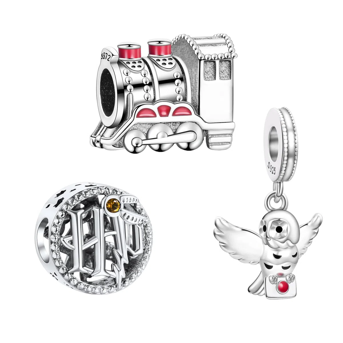 Doyafer 925 Colgante De Plata Esterlina Con Pájaros De Tren y Perlas, Collar y Pulsera De Mujer, Con Zircón 5A - Regalos De Cumpleaños Para Familiares y Amigos