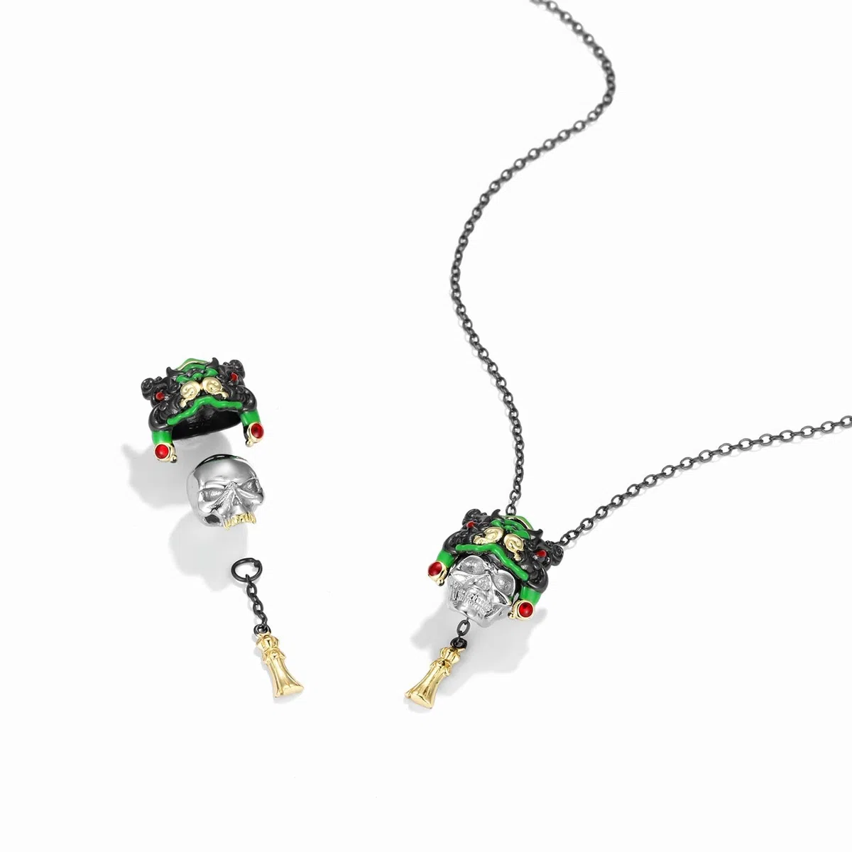 Colgante De Plata De Ley 925 Con Cabeza De León Negro, Corona De Oro, Sombrero De Pluma Roja Tribal Para Mujer, Regalo De Cumpleaños, Collar De Joyería Fina