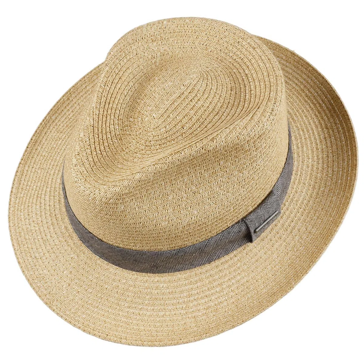 Stetson Lintano Toyo Sombrero Fedora de Paja Banda Multicolor Unisex Primavera Verano