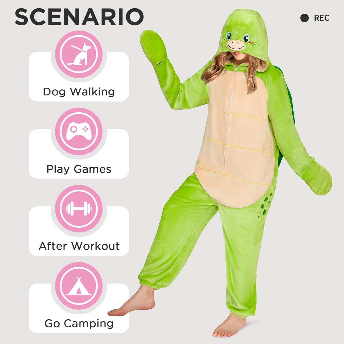 OLAOLA Mameluco de animal para adultos para mujeres y hombres, pijama de forro polar cálido y divertido disfraz de fiesta de Halloween
