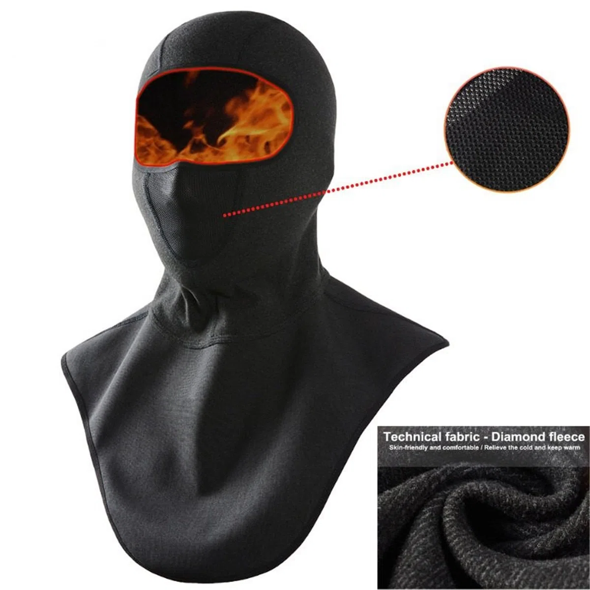 pasamontañas Sombrero para Moto Máscara Facial de Motocicleta de Invierno a Prueba de Viento Moto Motocross Casco Gorra esquí Cuello de Hombre Cubierta cálida