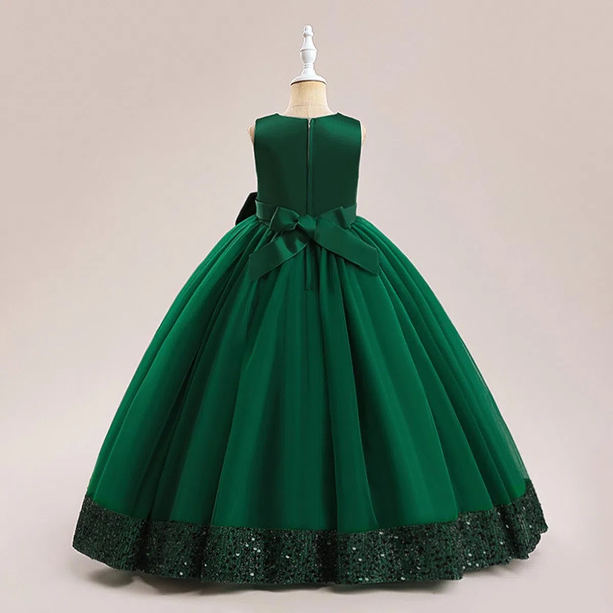 Genérico 2027-Vestido Infantil Lentejuelas Flores Tul Gasa Encaje Princesa Elegante Cómodo Niña Ocasión Especial Cumpleaños Bodas