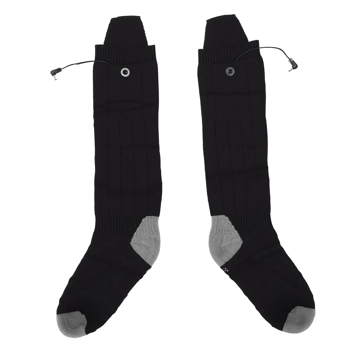 Tosuny Calcetines Negros Calentados, Lavables, con Pilas Recargables, con Ajustes de Temperatura Ajustables para Esquiar Al Aire Libre