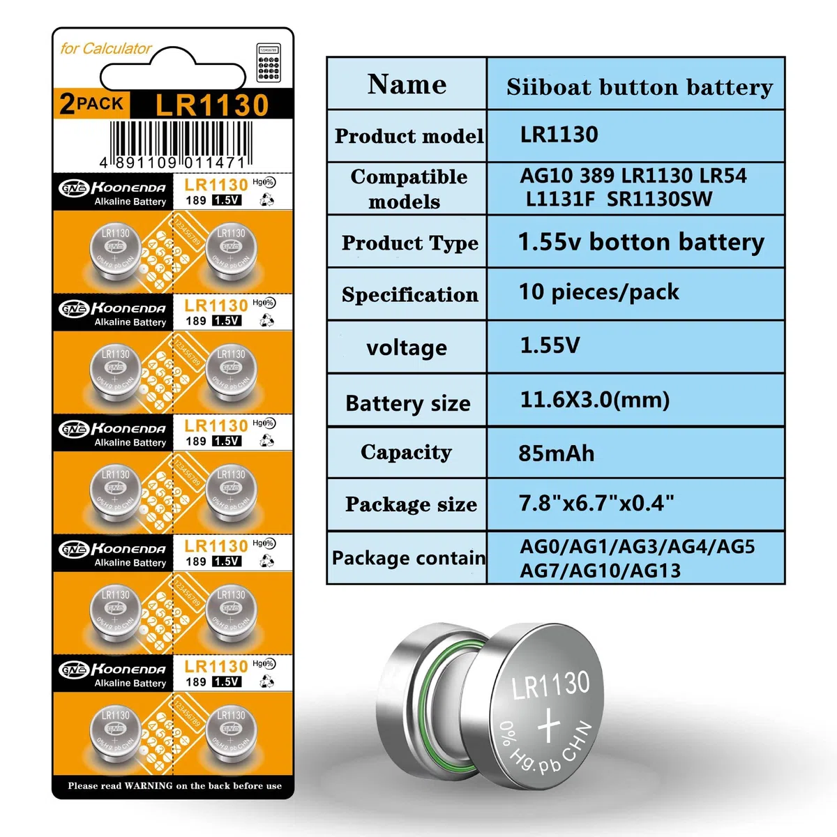 80 baterías de reloj – AG0, AG1, AG3, AG4, AG5, AG7, AG10, AG13, 1.5 V alcalinas LR41 LR44 pilas de botón variadas