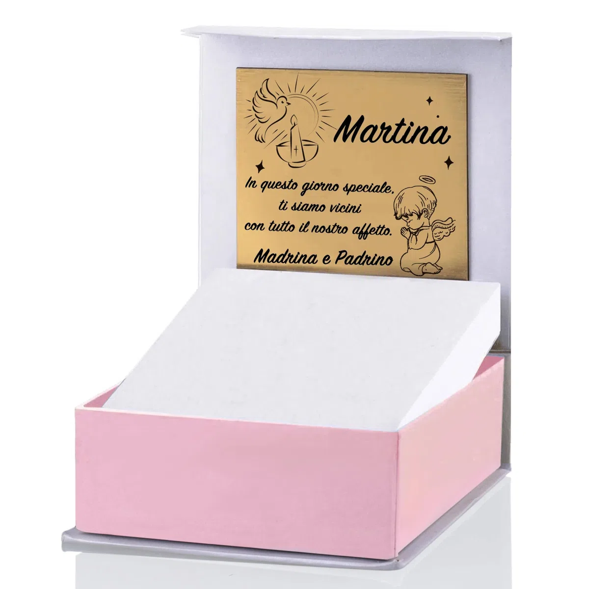 Sakrami Pulsera de Oro Grabable Ángel y Arco Iris para Niños Colección Infantil + Caja de Regalo Personalizada - Pulsera para Nacimientos Comuniones Bautizos Cumpleaños