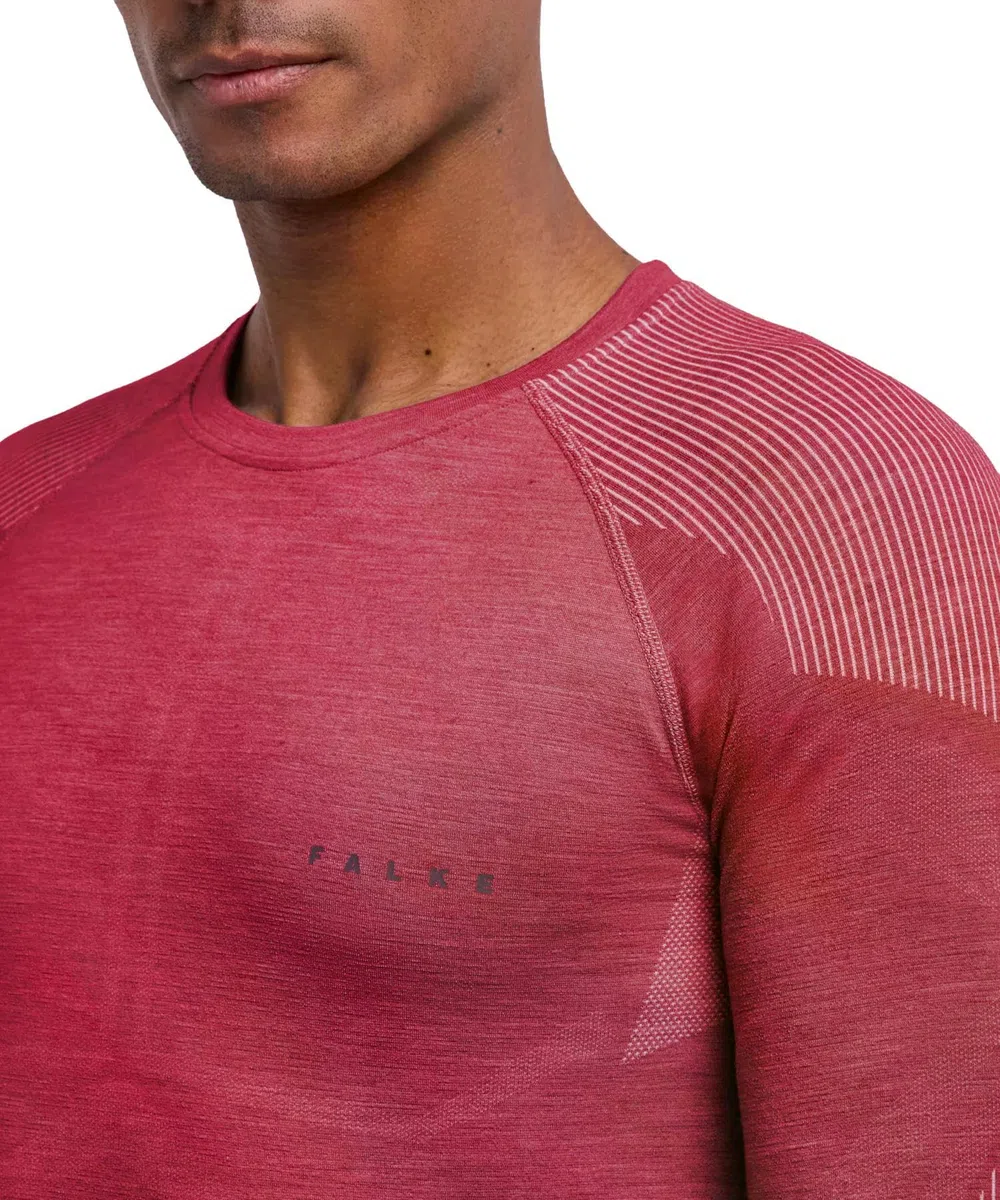 Falke Wool-Tech Light M L/S SH Lana Hilo Funcional Secado Rápido Capa de Base Superior Hombre (Pack de 1)