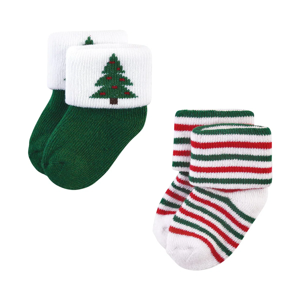 Hudson baby Cotton Rich Newborn and Terry Socks Calcetines Unisex de algodón para recién Nacido y Rizo, días de Navidad, Meses, (12 Days of Christmas), 12-24 Months (Pack Bebés