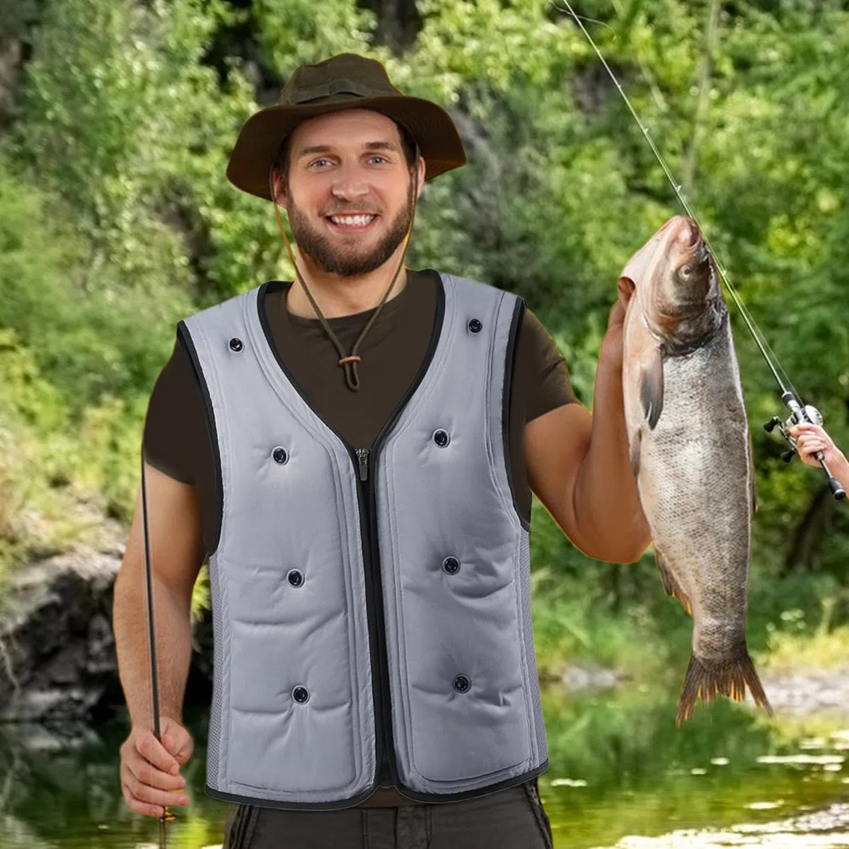 Generico Chaleco refrescante para hombre | Ropa refrescante para climas cálidos y comodidad de verano – Vestido unisex reutilizable para deporte, ciclismo, correr, actividades al aire libre, pesca