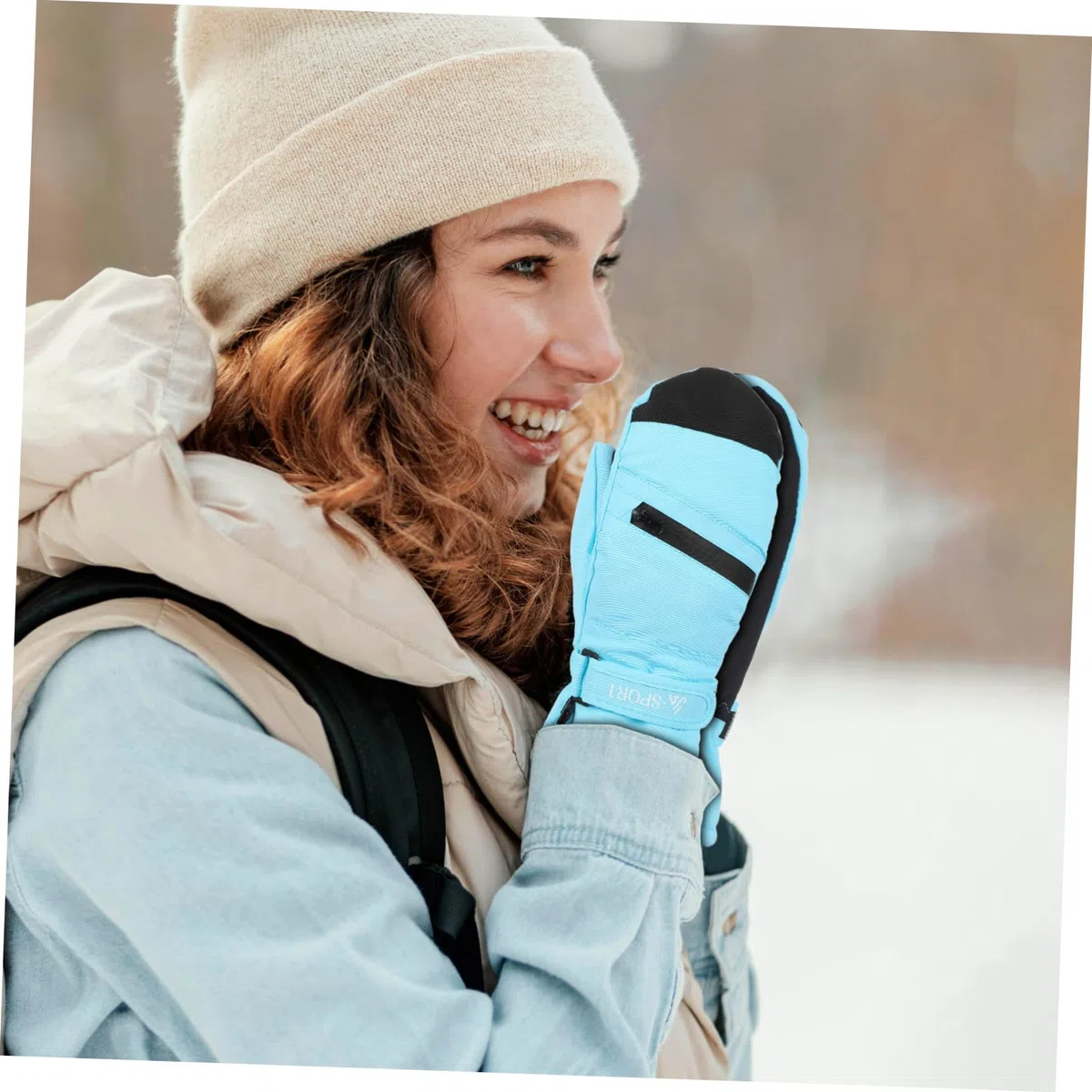 WOONEKY Guantes Térmicos Impermeables para Invierno Táctiles y Cortavientos Cálidos y Cómodos para Hombres y Mujeres Talla XL