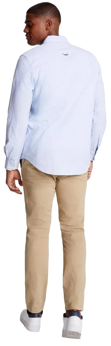 Tommy Hilfiger Adaptive BT-Core Flex Poplin RF Shirt Mw0mw35095 Camisa de Manga Larga Hombre (Pack de 1)