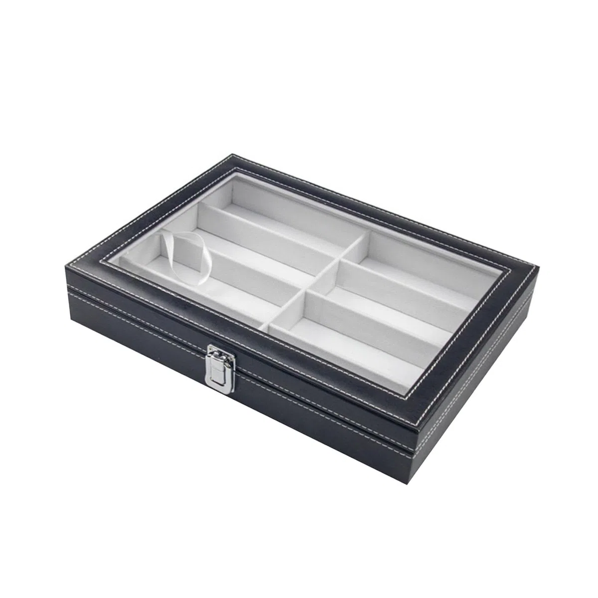 Caja expositora para gafas, bandeja de joyería, organizador de gafas de sol para mesa, hogar, viajes, almacenamiento