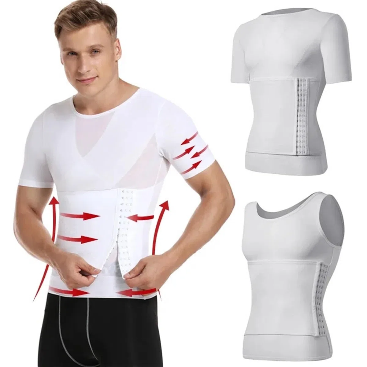 Faja Chaleco Hombre Camisas de compresión moldeadoras cuerpo for hombre