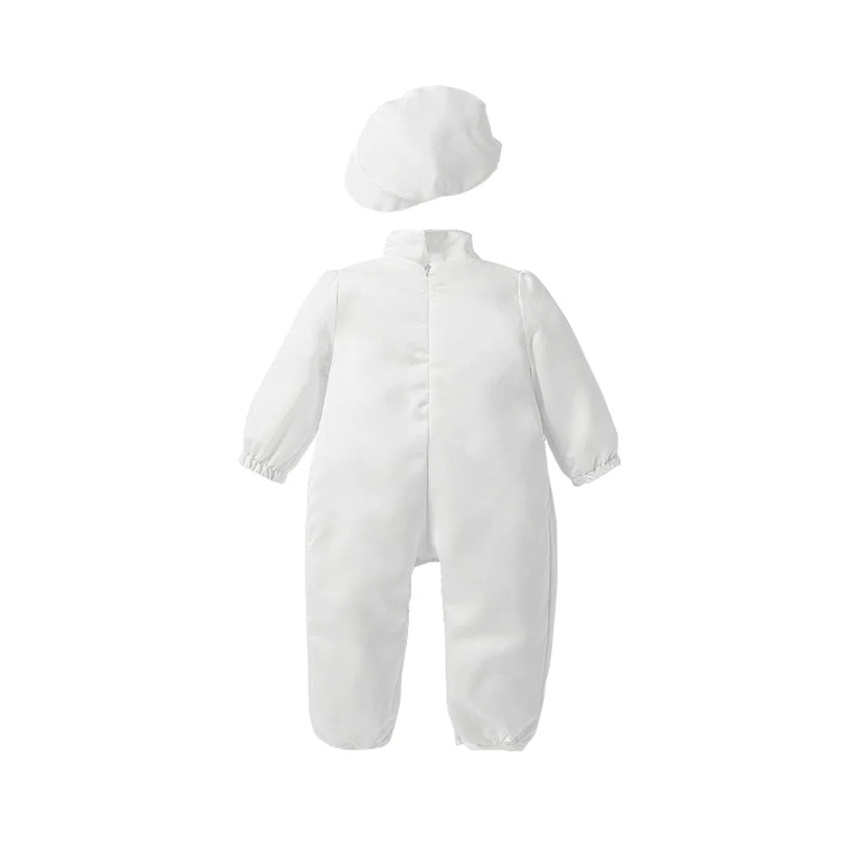 Trajes de bautizo para bebé niño 2 piezas 1 año cumpleaños blanco bautizo conjunto con gorra