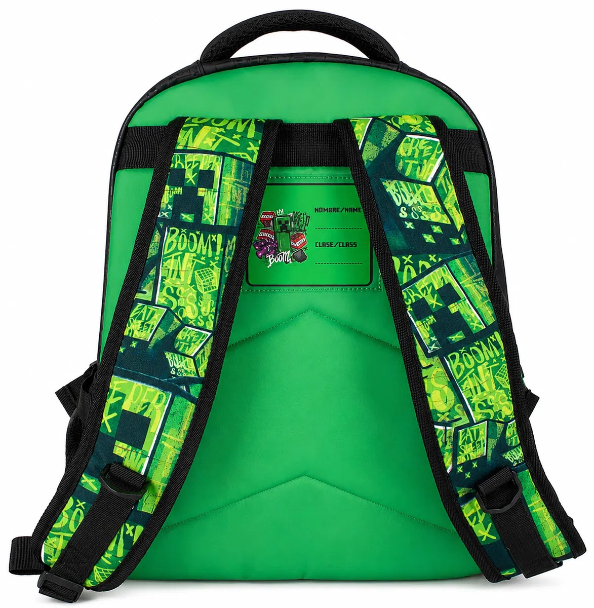 Pack escolar 2 piezas para fans de Minecraft – Mochila niño 42 cm 22 L Primaria 6-12 años + estuche completo 3 compartimentos 44 piezas