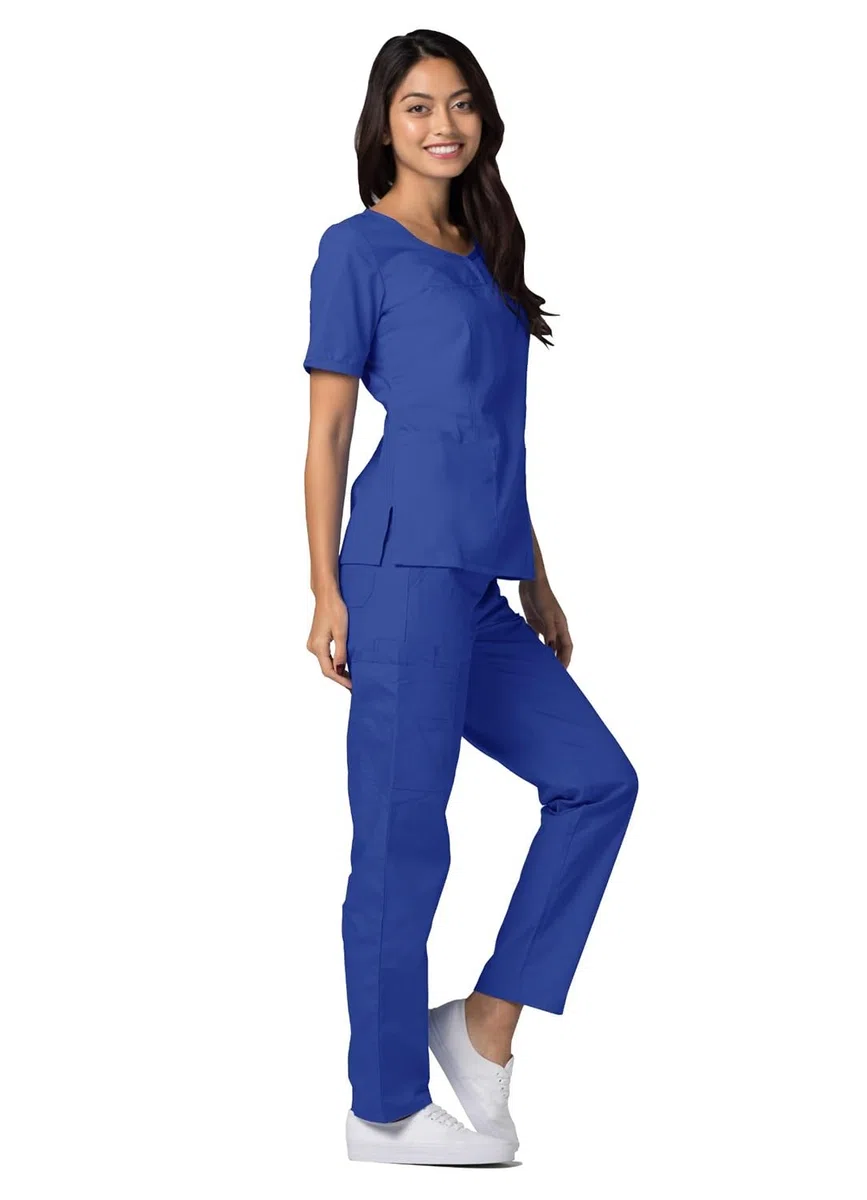 Adar Uniformes médicos - Casaca médica para Mujer con Cuello en v - 628 - Royal Blue - S