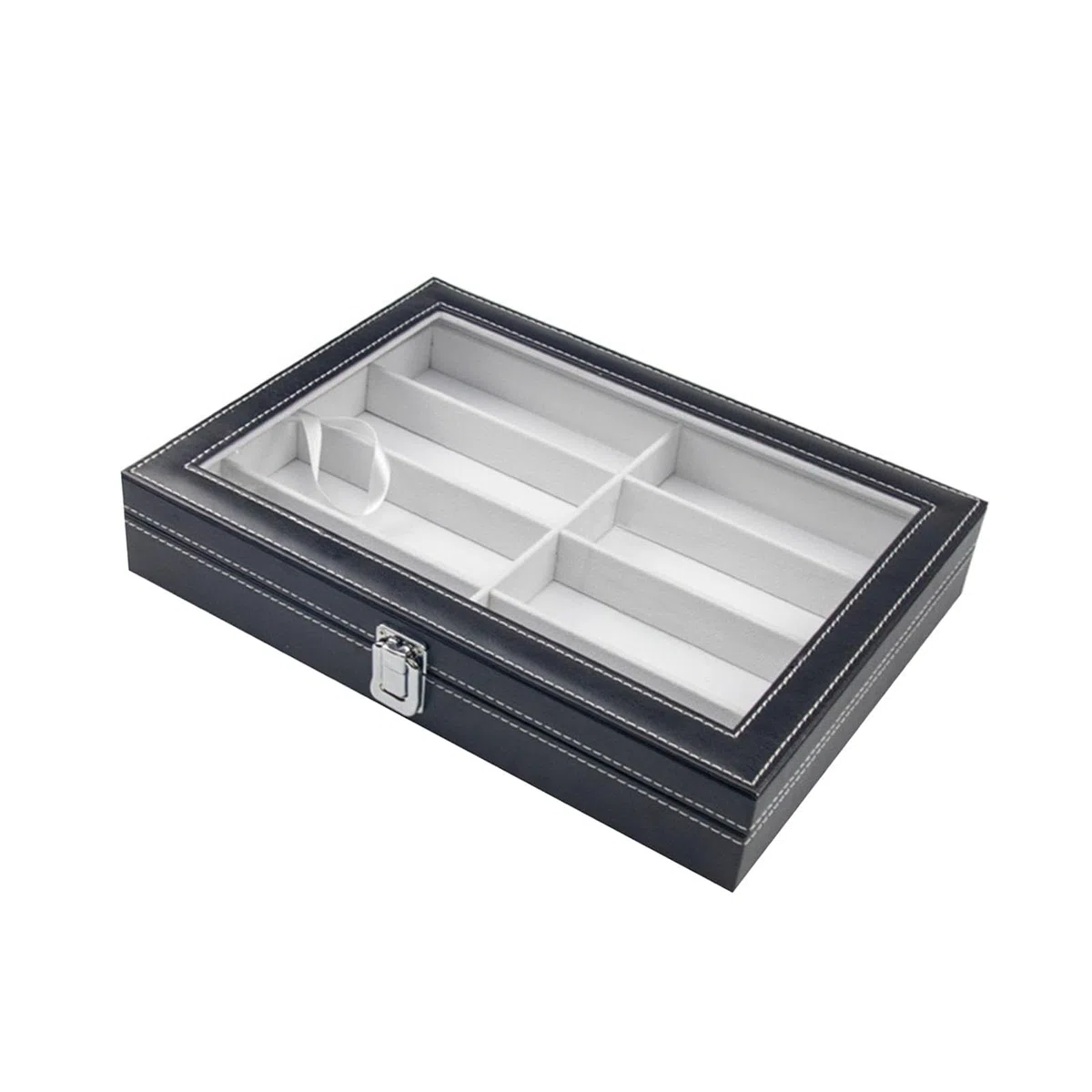 Caja expositora para gafas, bandeja de joyería, organizador de gafas de sol para mesa, hogar, viajes, almacenamiento