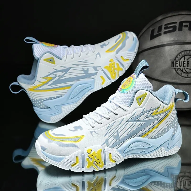 Zapatillas de Baloncesto Alto Unisex Acolchadas, Entrenamiento Casual
