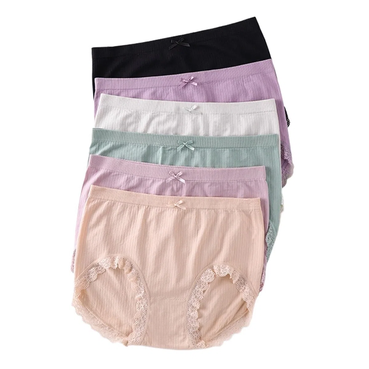 POCHY Paquete de 6 Stretch Ropa Interior Mujeres Tallas Grandes Señoras Bragas Sin Costuras Calzoncillos Boxer Comodidades Maternidad Braga Interior