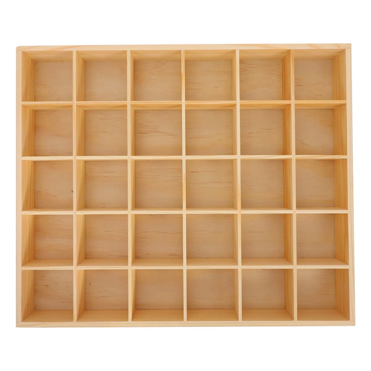 Organizador Calcetines Bandeja para Joyas y Pequeños Objetos con 30 Compartimentos de Madera Apilable, Adecuado para Tocador y Hogar