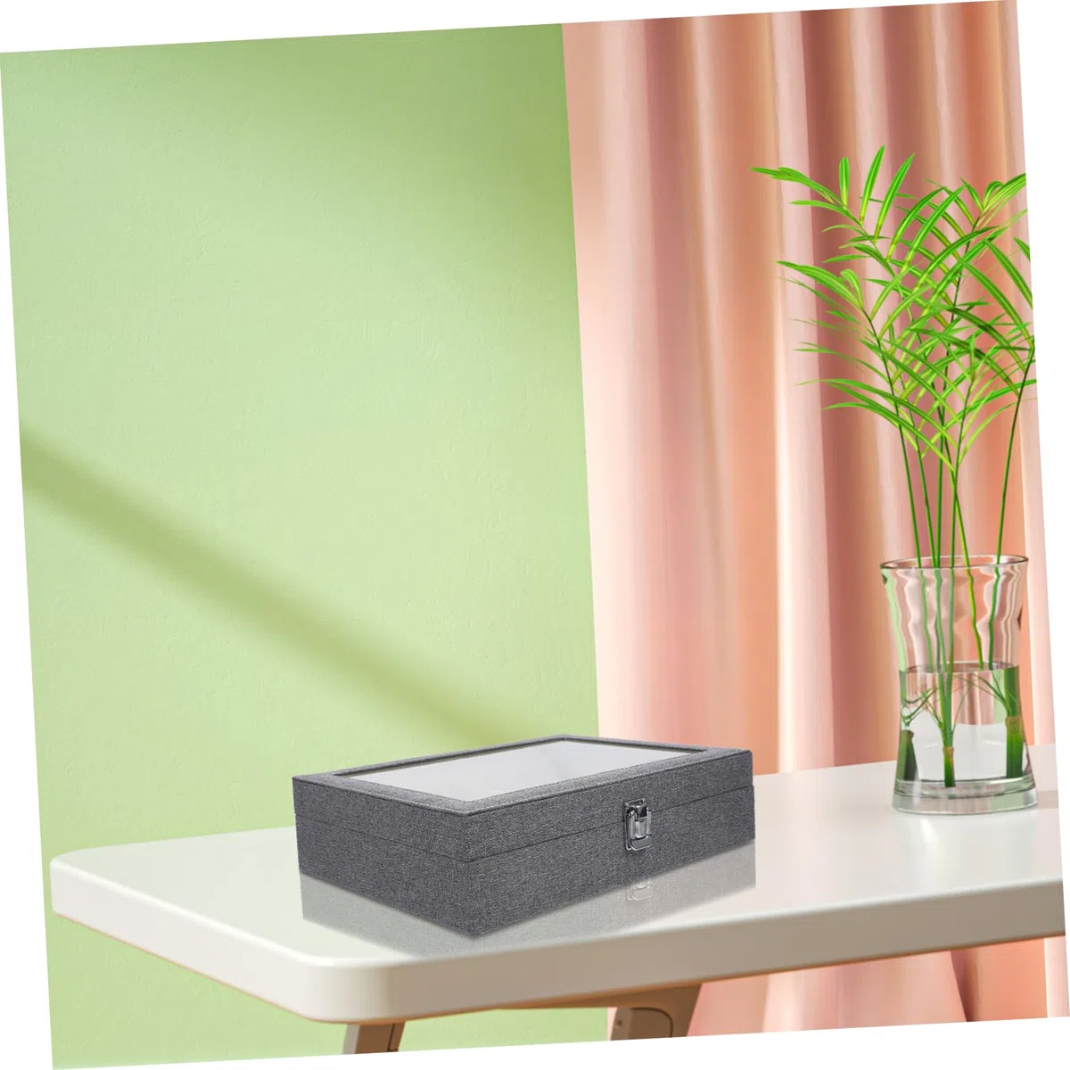 POPETPOP Caja para Guardar Gafas De Compartimentos Organizador De Gafas y Bandeja para Joyas