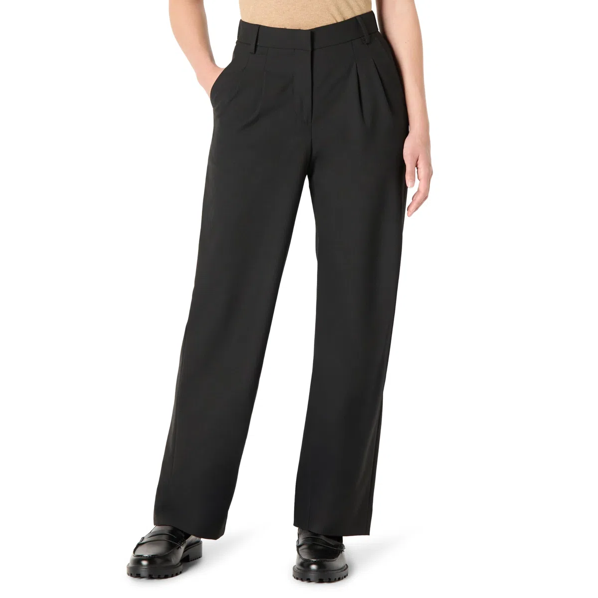 Amazon Essentials Mujer Pantalón de Vestir de Longitud Completa de Ajuste Relajado