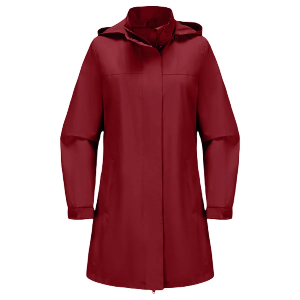 Generisch Poncho de lluvia para mujer, largo, impermeable, con capucha, transpirable, cortavientos, chaqueta de manga larga con cremallera, chaqueta ligera para el tiempo libre
