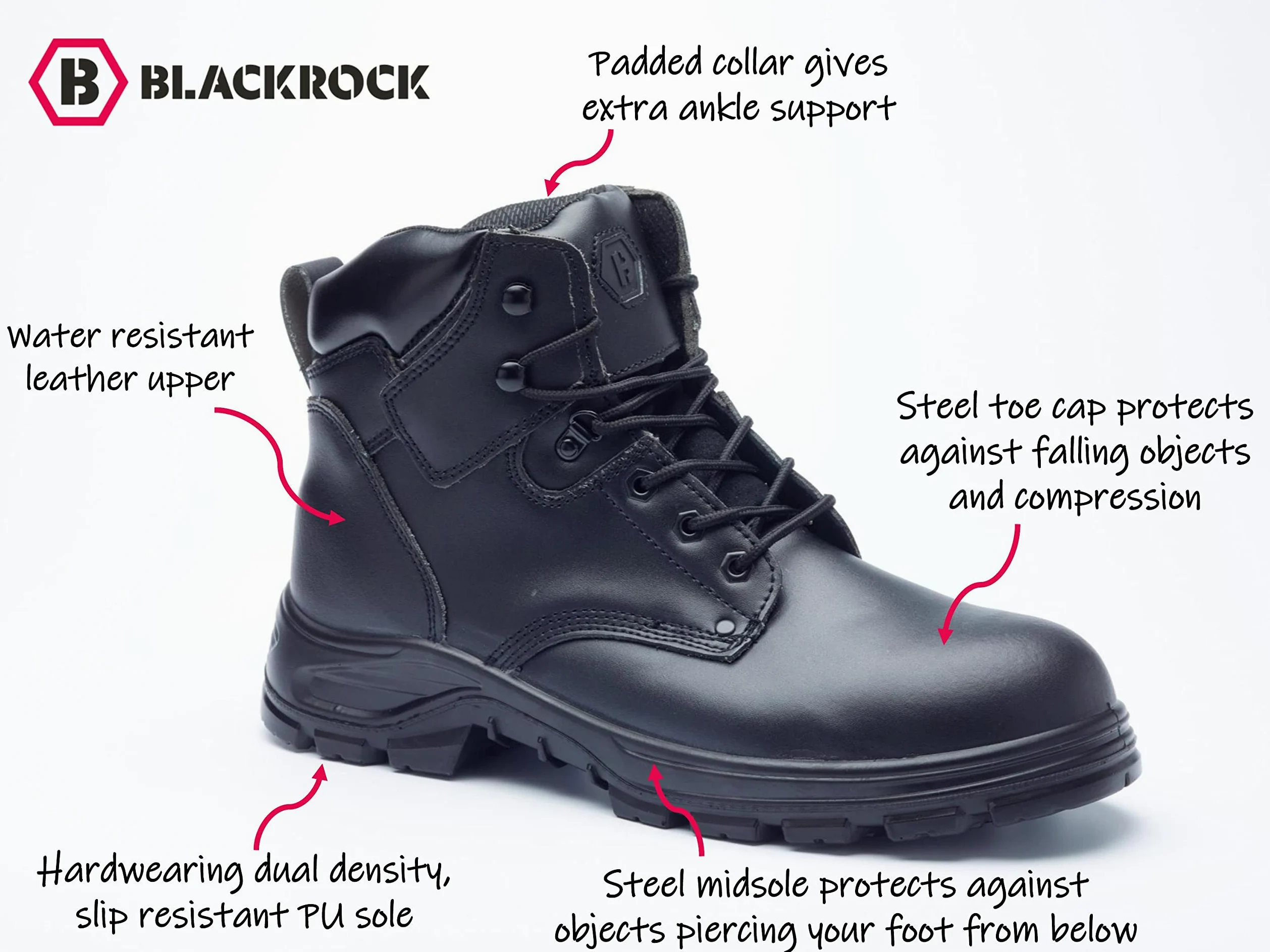 Blackrock Unisex-Adult Trekking Boot S3 SRC Black