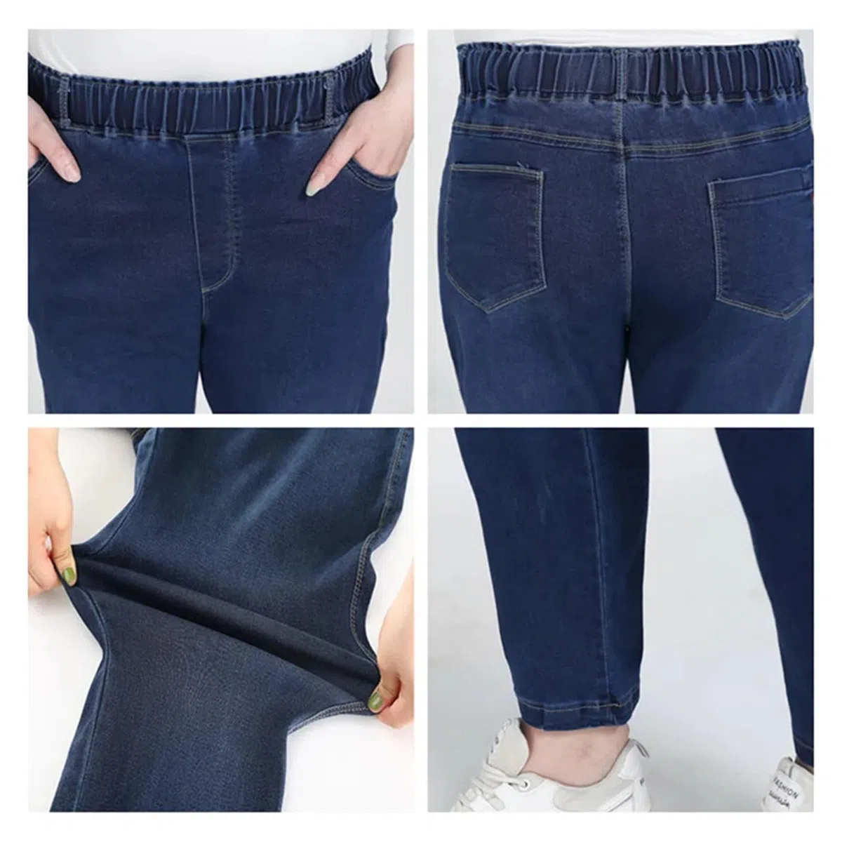 Jeans Mujer Pantalones Vaqueros elásticos Negros for Mujer, Talla 9XL, Holgados, de Talla Grande, for niña