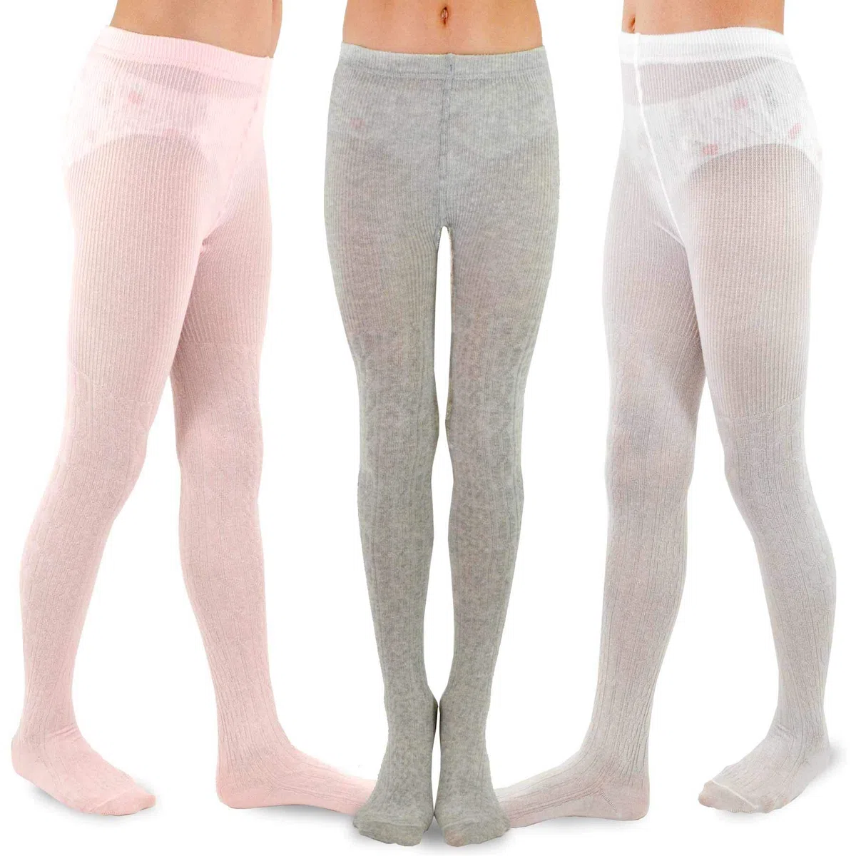 TeeHee - Medias de algodón para niñas (3 pares) - Multi color - 9-10 años