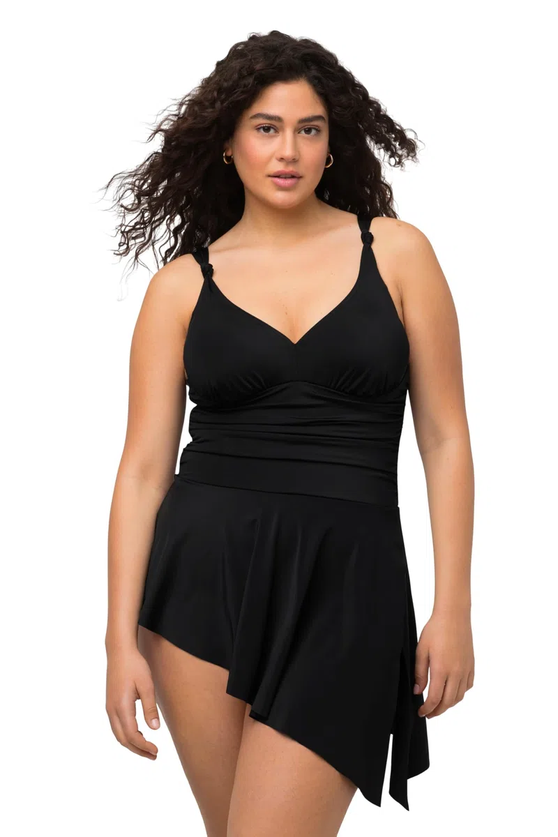 Ulla Popken Vestido de baño, drapeado, Rellenos Blandos, bañador Integrado 814542