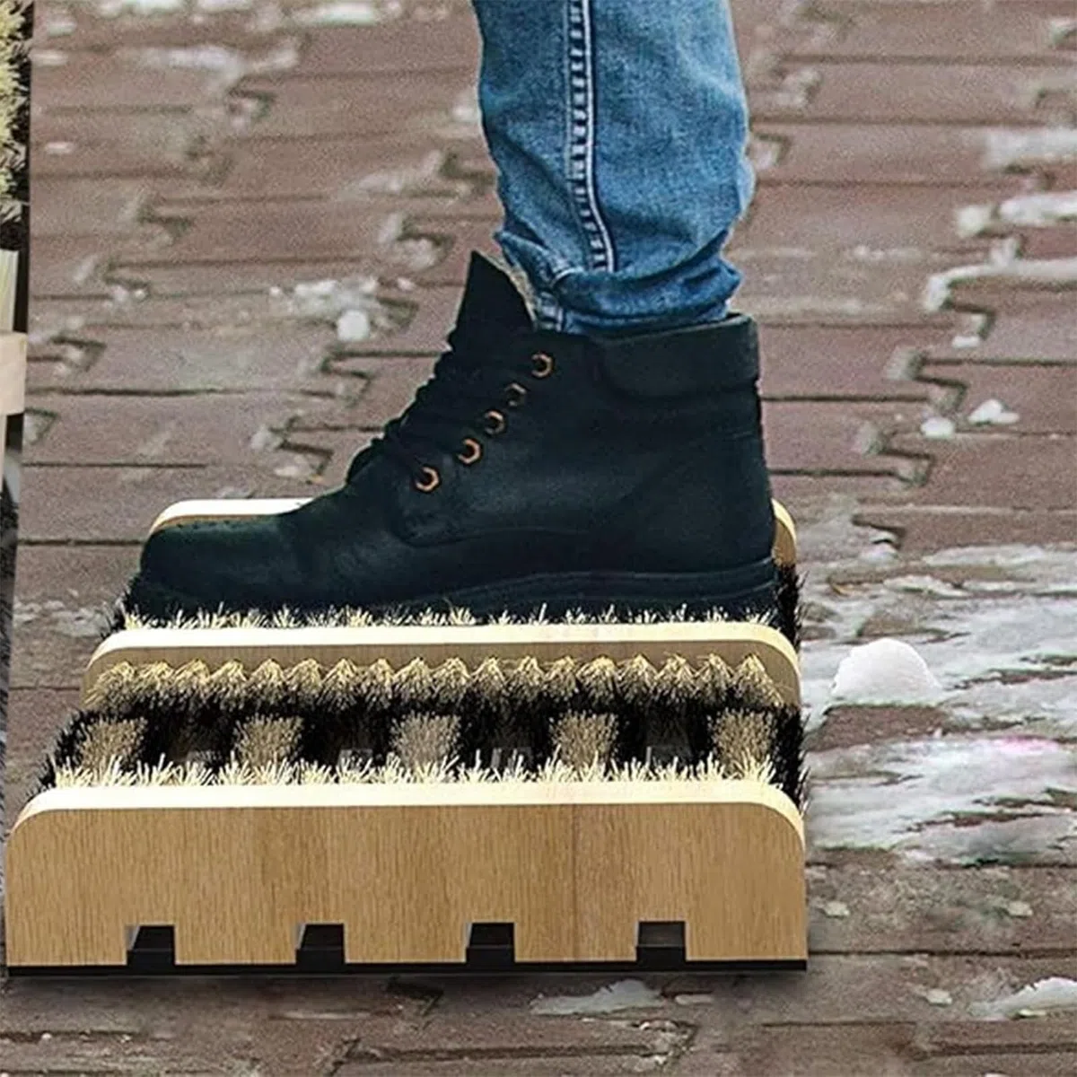 Cepillo para Zapatos para Exteriores, Limpiador De Botas Resistente con Base Estable, Limpia En Profundidad, Elimina La Suciedad, Nieve, Barro Y Arena, Uso para Zapatillas Botas De Lluvia