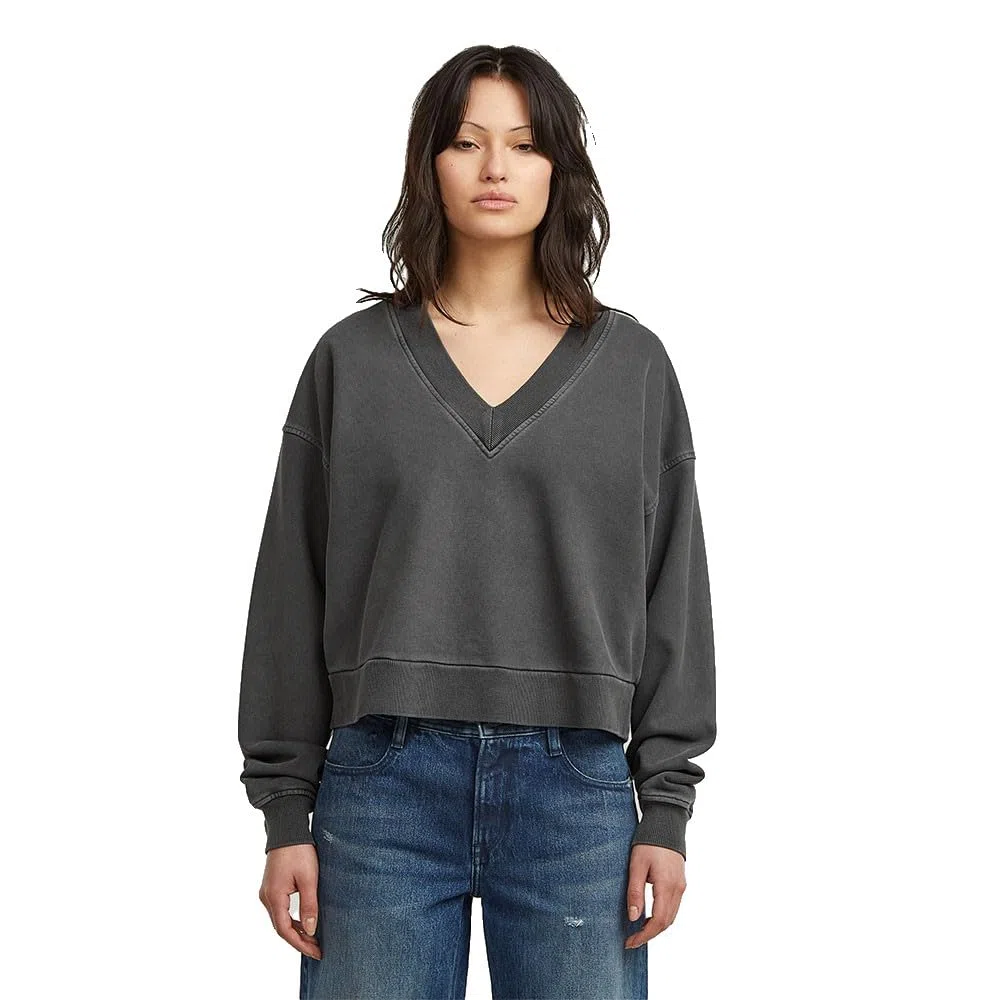 G-Star Washed Loose V Sw Wmn Sudadera Mujer