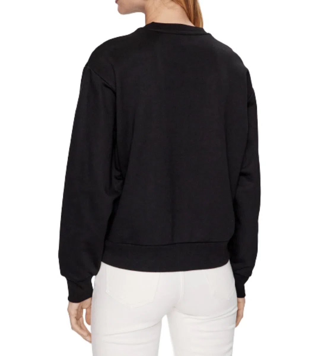 Guess Felpa Donna Sweatshirt Logo Strass Nero E24GU29 W3YQ13K8802