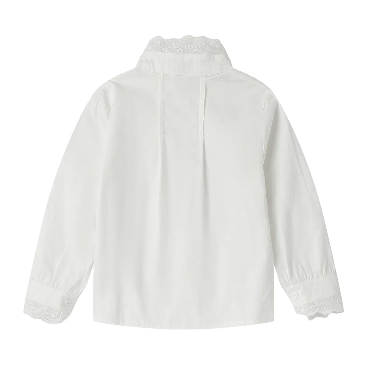 Mud Kingdom Blusa victoriana de algodón con volantes y botones para niñas pequeñas de 3 a 11 años